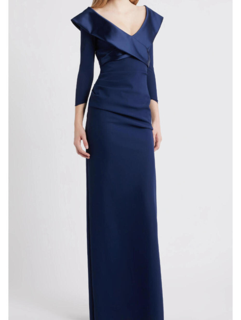 NEW Chiara Boni La Petite Robe Suli Ra Wrap Front Column Dress Sz 42 #MD2508